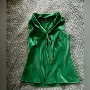Ann Taylor Sleeveless Green Blouse